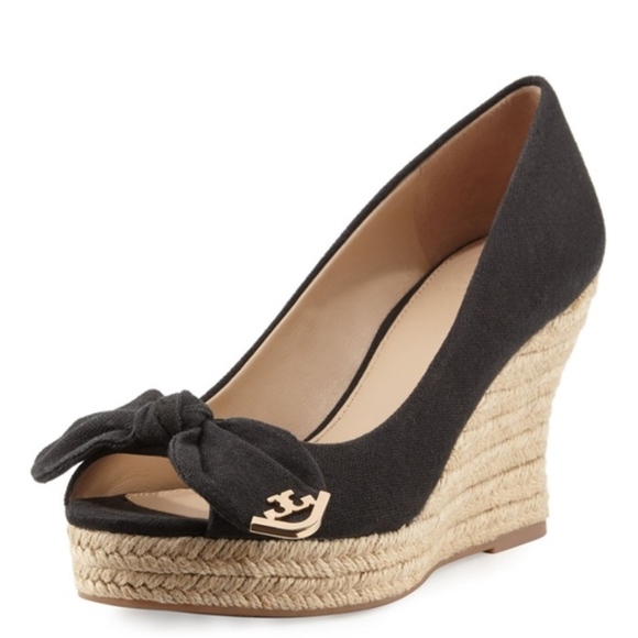 Tory Burch Shoes - Tory Burch Dory Peep-Toe Espadrilles Wedges Sz 7